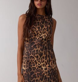 Leopard Shift Romper Mini Dress