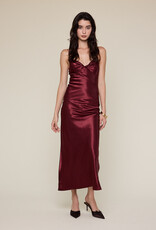 Satin Twist Bust Midi Dress