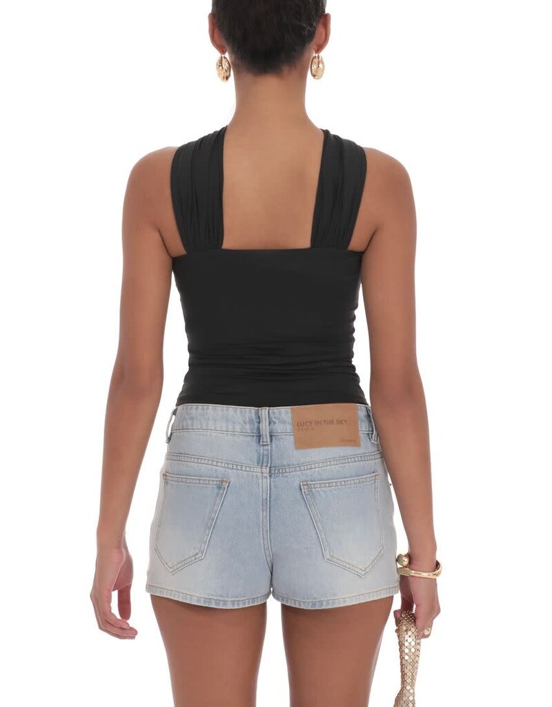 Lucy In The Sky Gold Embellished Top