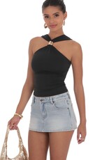 Lucy In The Sky Gold Embellished Top