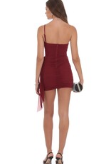 Lucy In The Sky Mesh One Shoulder Tassel Mini Dress