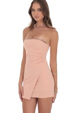 Lucy In The Sky Strapless Rhinestone Bodycon Dress