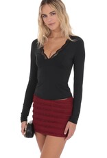 Lucy In The Sky Lace V Neck Top