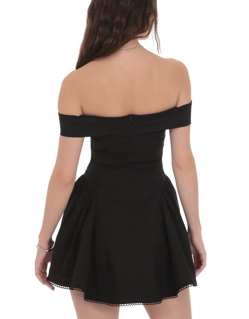 Lucy In The Sky Off Shoulder Fit and Flare Mini Dress