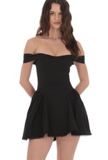 Lucy In The Sky Off Shoulder Fit and Flare Mini Dress