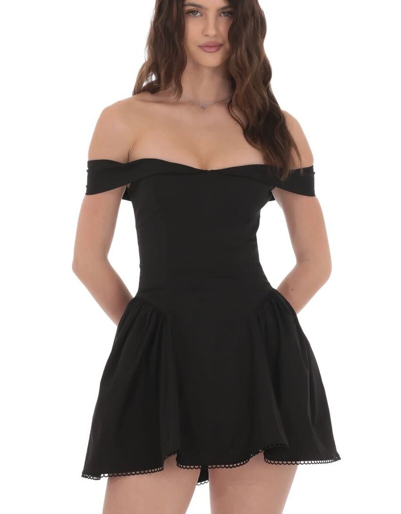 Lucy In The Sky Off Shoulder Fit and Flare Mini Dress