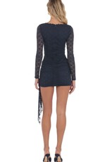 Lucy In The Sky Lace Long Sleeve Tassel Mini Dress
