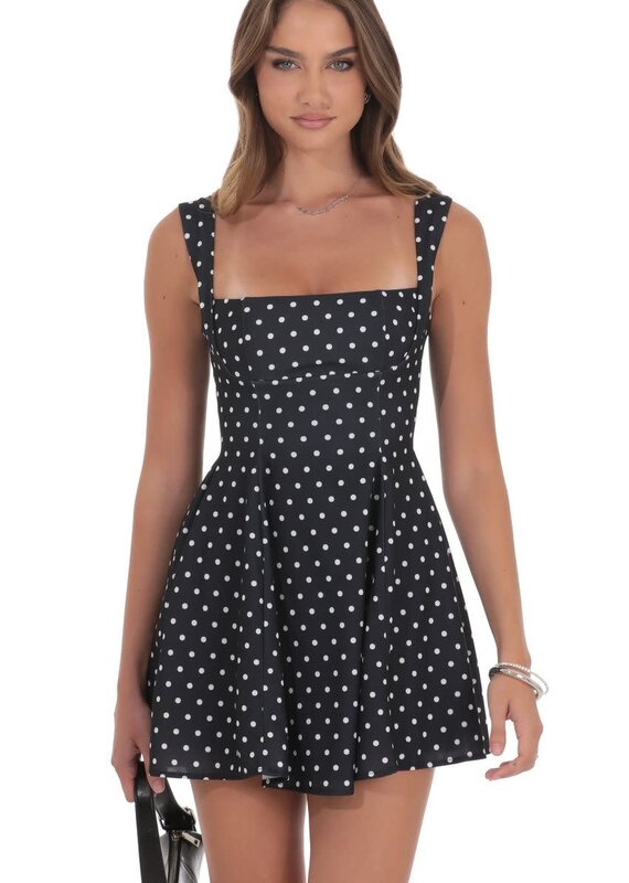 Lucy In The Sky Polka Dot Fit and Flare Mini Dress