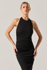 Zaira Ruched Halter Midi Dress