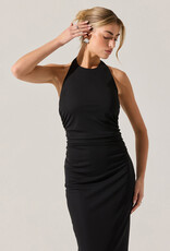 Zaira Ruched Halter Midi Dress