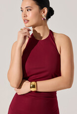 Zaira Ruched Halter Midi Dress