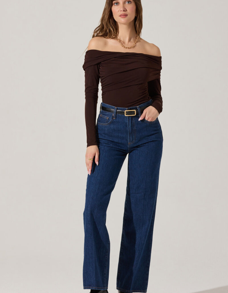 Datia Ruched Off Shoulder Top
