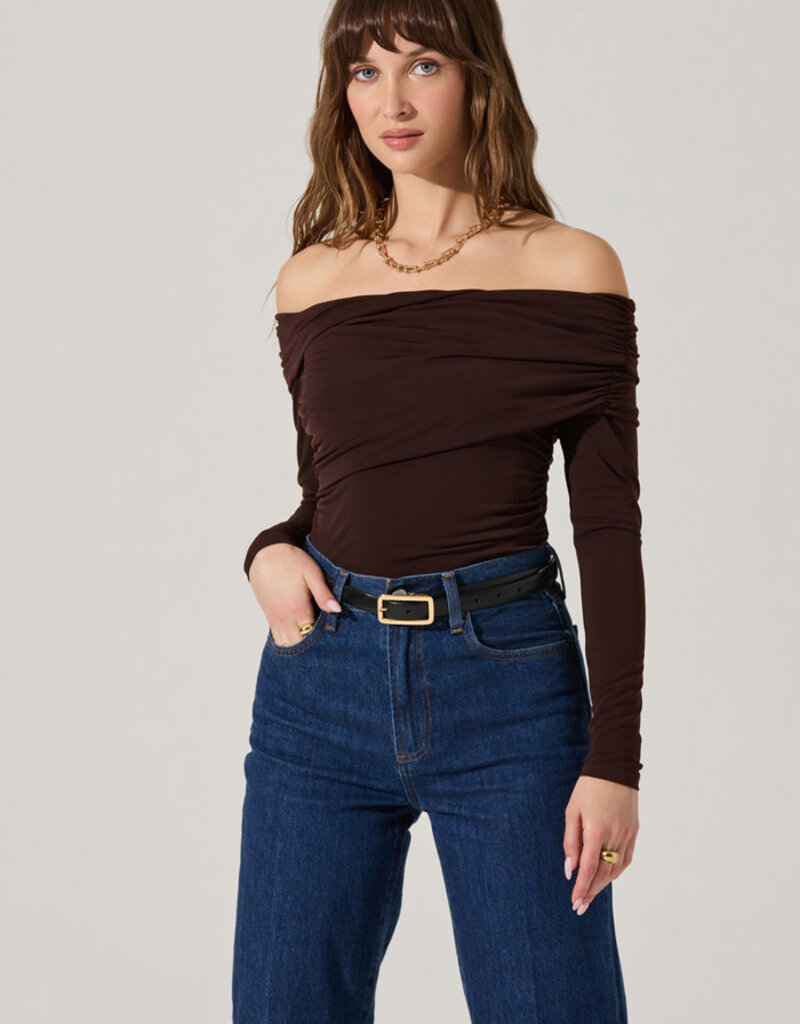 Datia Ruched Off Shoulder Top
