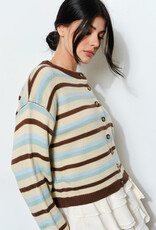 Retro Striped Cardigan Sweater