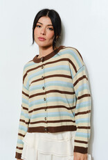 Retro Striped Cardigan Sweater