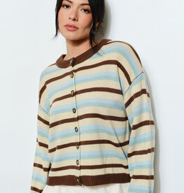 Retro Striped Cardigan Sweater