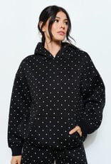 Polka Dot Oversized Hoodie Sweatshirt