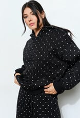 Polka Dot Oversized Hoodie Sweatshirt