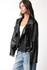 Stark Faux Leather Biker Jacket