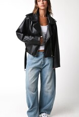 Stark Faux Leather Biker Jacket