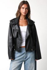 Stark Faux Leather Biker Jacket