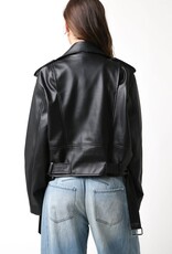 Stark Faux Leather Biker Jacket