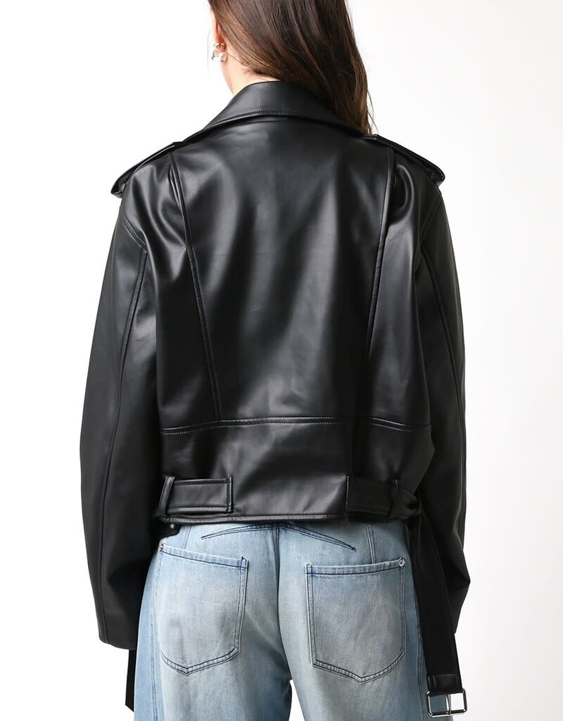 Stark Faux Leather Biker Jacket