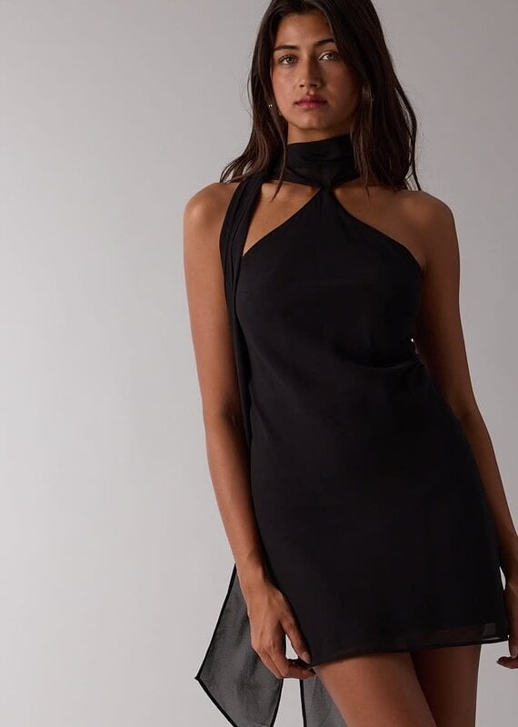 Hollin Scarf Neck Mini Dress