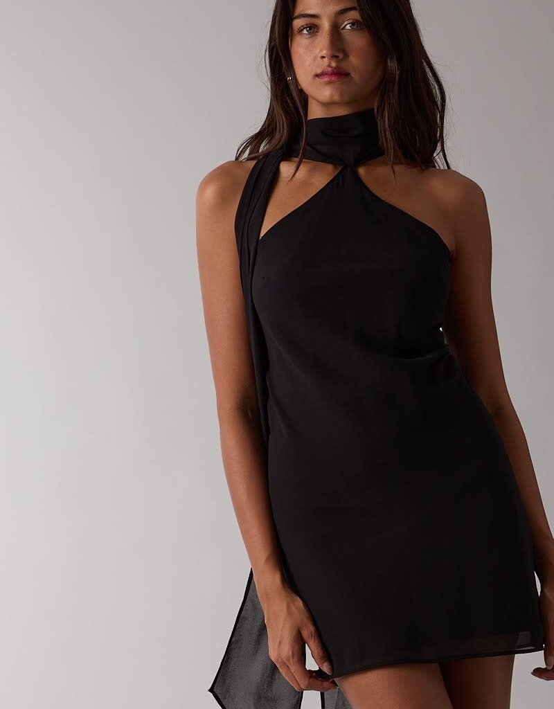 Hollin Scarf Neck Mini Dress