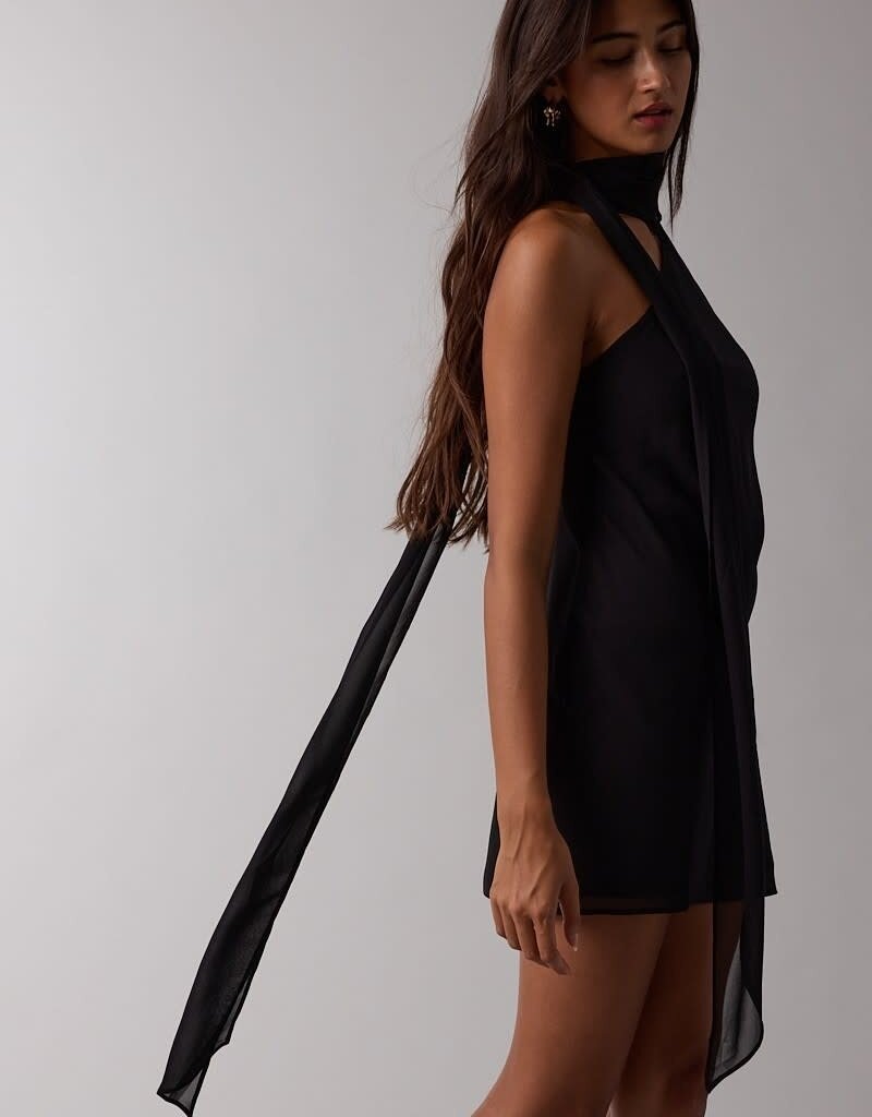 Hollin Scarf Neck Mini Dress