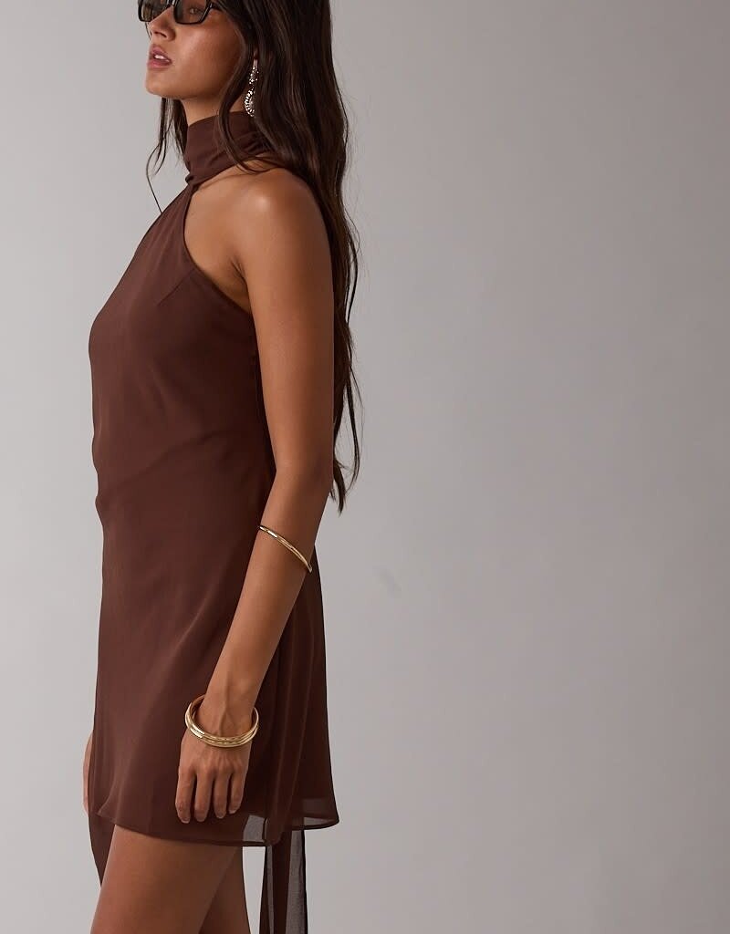 Hollin Scarf Neck Mini Dress