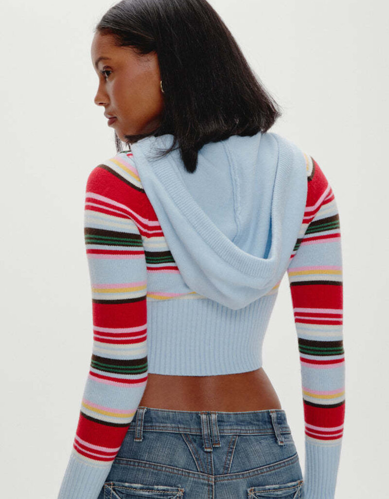 Frankies Bikinis Aimee Zip Up Cloud Knit Hoodie