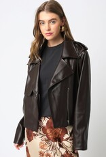 Stark Faux Leather Biker Jacket