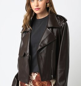 Stark Faux Leather Biker Jacket