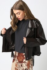 Stark Faux Leather Biker Jacket
