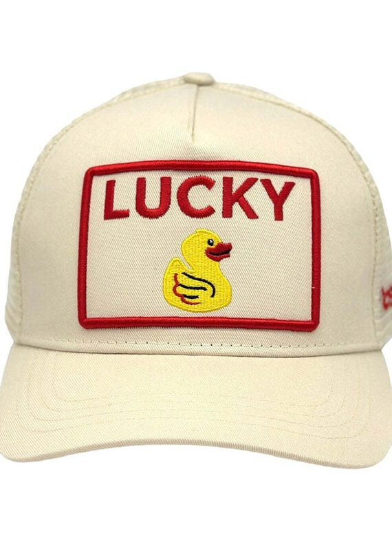 Lucky Duck Trucker Hat Cream
