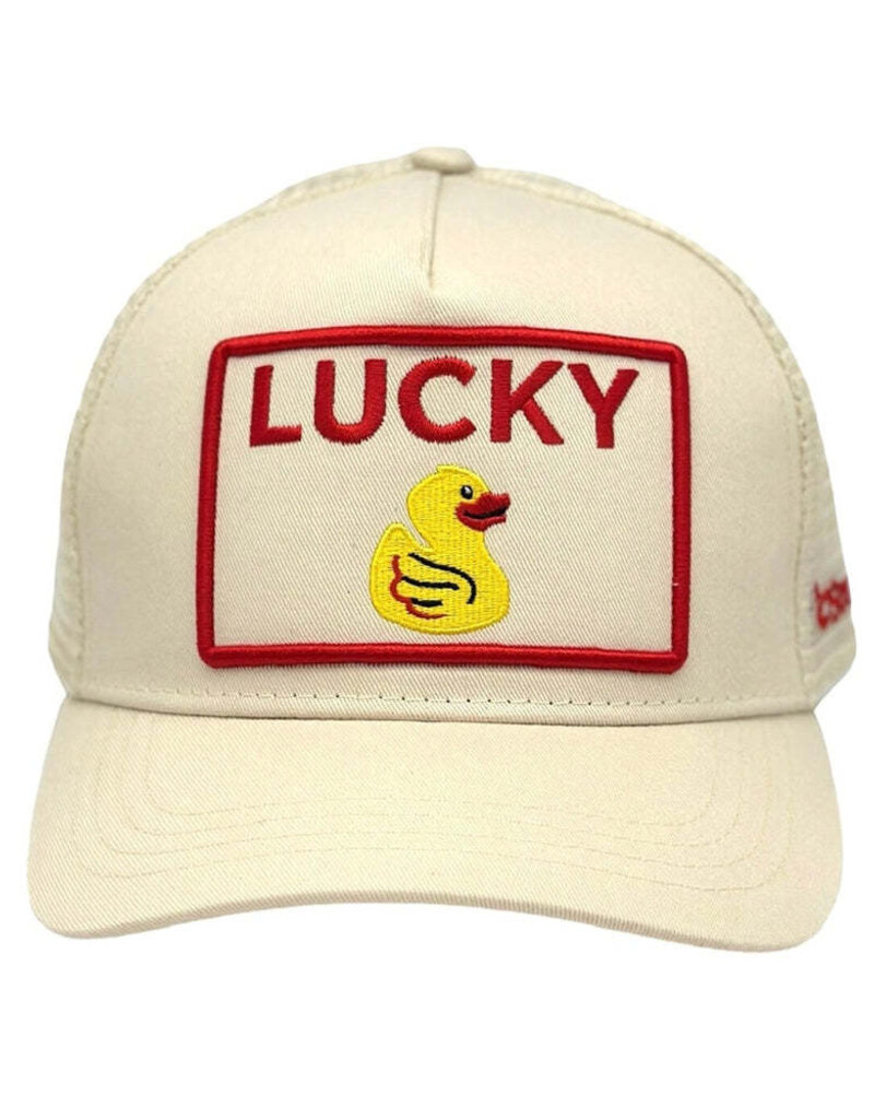 Lucky Duck Trucker Hat Cream