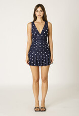 Hayden Polka Dot Ruched Bodice Mini Dress