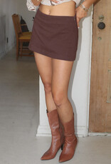 Solid Stretch Twill Mini Skort