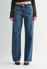 Low Rise Studded Baggy Jeans