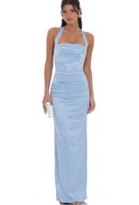 Lucy In The Sky Satin Halter Maxi Dress
