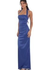 Lucy In The Sky Satin Halter Maxi Dress