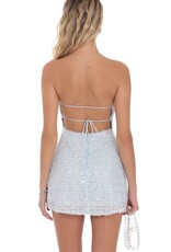 Lucy In The Sky Knit Sequin Strapless Mini Dress