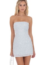 Lucy In The Sky Knit Sequin Strapless Mini Dress