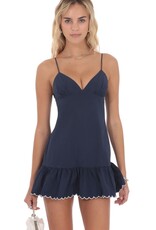 Lucy In The Sky Scallop Ruffle Mini Dress