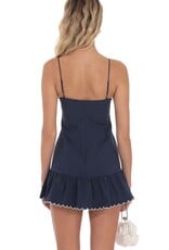 Lucy In The Sky Scallop Ruffle Mini Dress