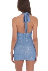 Lucy In The Sky Sequin Halter Mini Dress