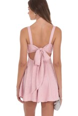 Lucy In The Sky Floral Jacquard Bow Tie Mini Dress