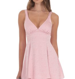 Lucy In The Sky Floral Jacquard Bow Tie Mini Dress