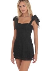 Lucy In The Sky Rosette Shoulder Tie Mini Dress